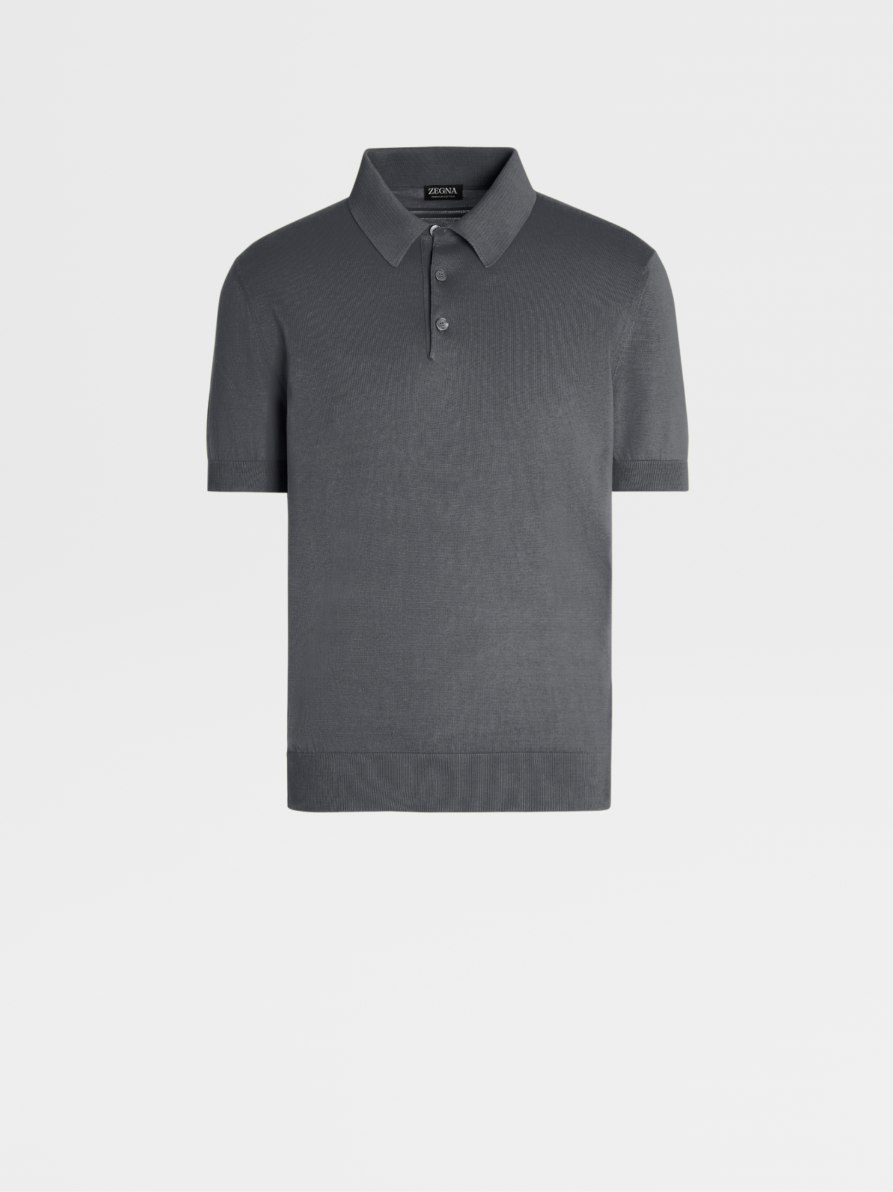深灰色 Premium Cotton Polo 衫